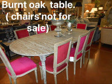 Load image into Gallery viewer, Burnt Oak Dining Table with 10 chairs

